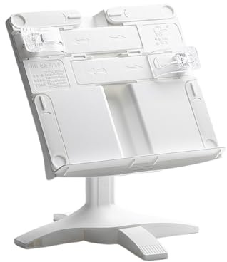 Support de livre de bureau – Angle d'inclinaison réglable, design portable et stable | Organiseur rotatif pour ordinateur portable, bible, livre de cuisine, étudiants, documents scolaires