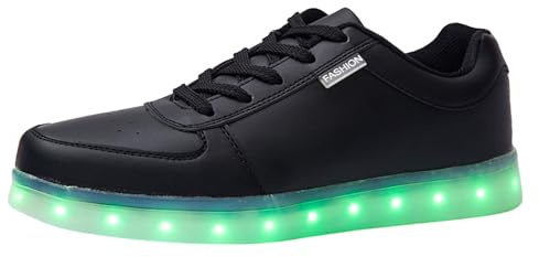Sonnena LED Scarpe da Ginnastica Alte Luminose per Donna e Uomo Unisex - Scarpe con luci Lampeggianti Ricaricabili USB,Coppia di Scarpe da Ginnastica con Luci a LED