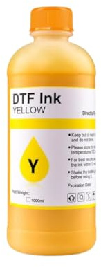 BritBolt Tinta DTF de 1000ML para película Pet Compatible con película de Transferencia térmica de Transferencia Directa I3200 L1800 L800 L805 A3 A4(1Bottle Yellow)