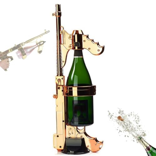 Champagnespraypistol, Justerbar Vin- Och ölskjutare För 750 Ml Till 1,5 L | Med Vinhållare, Enkel Enhandsanvändning, Perfekt för att Skapa en Fantastisk Atmosfär vid Bröllop, Barer och Fester(C)