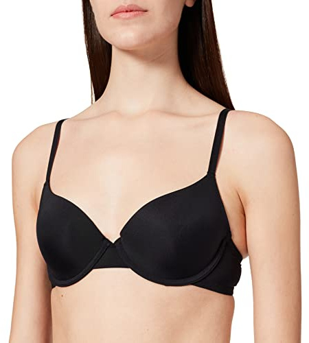 Dorina Dam-t-shirt BH Adele vardag basic komfort lätt vadderad bygel BH, D17165A, svart, 85D