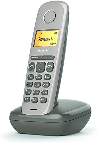 Gigaset A170 - Teléfono DECT inalámbrico - Pantalla Gráfica Iluminada - Fácil de Usar - Instalación Sencilla, Color Chocolate [Versión Española]