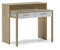 Skraut Home – Ausziehbarer Schreibtisch – Geschlossene Maße: 87 x 99 x 36 cm – Arbeitskonsole – Widerstandsfähiges Holz – Eiche/Weiß – Ideal für Ihr Zimmer