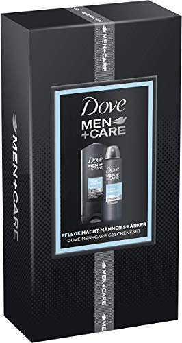 Dove MEN+CARE Geschenkset, Clean Comfort Duschgel 250 ml und Deospray 150 ml, 2er Pack(2 x 348 g)