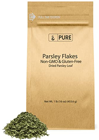 Pure Original Ingredients Parsley Flakes (1 lb), Rich-in-Flavor, Garnish Meat & Vegetables, Healthy, Eco-Friendly Packaging
