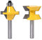 APLUS 120 degrés Fraise à bois Rainure, 2Pcs Router Bit Set 8mm Shank pour Travail du Bois Outil Ciseau de Coupe
