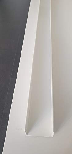 Perfil perimetral y de remate en PVC blanco para bloque de vidrio | cm 200x8x5 | Unidad de venta 1 perfil de 200 cm