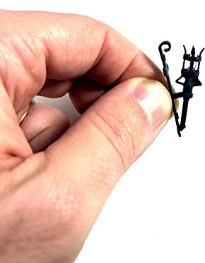 Fiaccola da parete altezza 3,3 cm torcia con luce bianco caldo per presepi e diorami alimentazione 12v - DL77