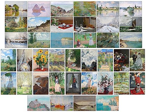 Bear and Bee 40 Kunstdruck-Postkarten in verschiedenen Stilen von verschiedenen berühmten Künstlern (Claude Monet)