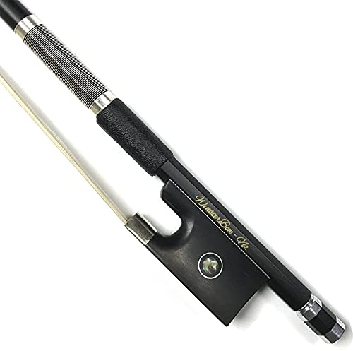 WinsterBow Carbon Fiber Violin Bow 1/8 Unbleached White Horse Hair Art No.VN108 (1/8)