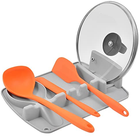 Poggiautensili da cucina Portautensili da cucina Portacucchiaio in silicone due in uno Portacucchiaio multifunzione Portacucchiaio Portaoggetti da cucina Spatola Portacucchiaio Portaoggetti piccolo po