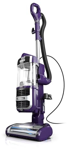 Shark Lift-Away Upright Vacuum with Powerfins, Self-Cleaning Brushroll, Anti-Allergen Complete Seal Technology, No Hair Wrap, LED Headlights, and Advanced Swivel Steering, Eggplant, ZD201