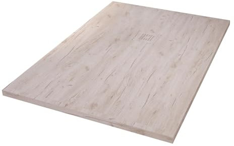 ONDÉE - Plato de ducha NOLA 3-70x90x3cm - Resina - Madera natural - Desagüe
