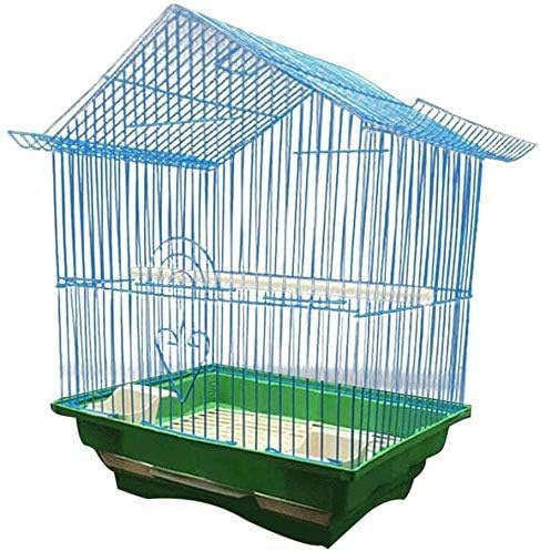 Professional Birdcage Pet Supplies Bird Carrier Gardening Decor Birdhouses Top with Hook Bird Cage 282138CM Parrot Bird Villa Plating Rust-Proof Craft Iron Bird Cage 3 Colors Can Choose