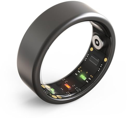 Smart Ring för Män och Kvinnor, IP68 Vattentät Fitness Tracker, Health Step Sleep Monitoring, Fashionabla Sport Smart Rings, APP för IOS och Android (Nr 11)