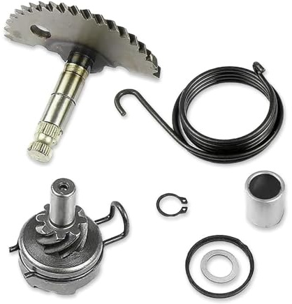 Casenly Kit Albero Avviamento, Kickstarter Pignone, Set di 6 Pignoni di Avviamento, Pignone per Avviamento a Pedale, Set di Riparazione a Molla per GY6 50cc 60cc 80cc 90cc 139QMB Motors Scooter
