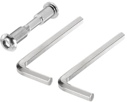 PATIKIL Tornillo de Perno Fijo para Patinete Eléctrico M365, 1 Juego de Tornillo de Bloqueo de Eje Plegable Pieza de Repuesto de Tornillo Fijo Plegable Compatible con M365, Plateado