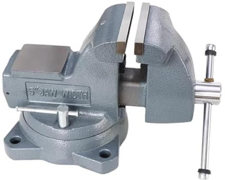 MegLob Tornillo De Banco De Alta Resistencia, Multiusos, Universal De 5 Pulgadas Con Base Giratoria De 360°, Banco Con Base Giratoria Para Carpintería, Herramientas De Carpintero