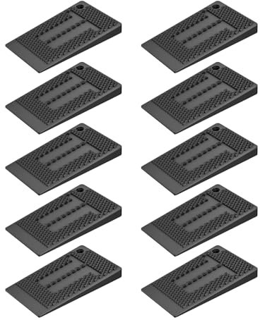 10 cuñas de plástico, cuñas de nivelación y espaciadores, almohadillas niveladoras flexibles antideslizantes, empacadoras de acristalamiento para muebles, patas de mesa, sillas, armarios, soportes de