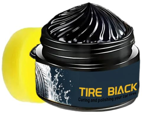 xEfficace pasta lucida per auto, 50 g, pasta di cera per pneumatici, per auto, crema multiuso per auto, lucida e durevole, lucidatura, rimozione delle macchie, carrello di cera, L