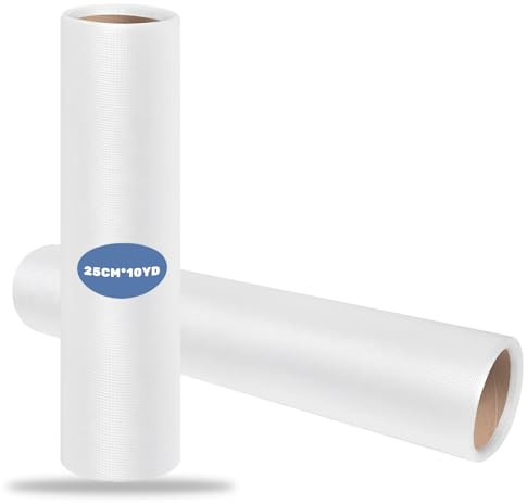 Storystore Water Soluble Embroidery Paper 25cmx10yd Roll, Wash Away Embroidery Stabilizer Embroidery Topping Film for Machine & Hand Sewing