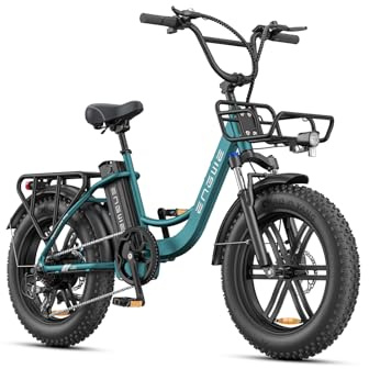 ENGWE L20 BOOST Electric Bike, 20‘’ ×4.0‘’ Fat Tire E-Bike for Adults 7 Speeds, 250W Motor 48V 13AhRemovable Battery Range up 120 km (Green)