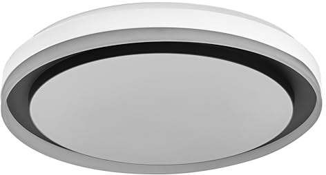 Osram SMART + WIFI LED Deckenleuchte, weiß/schwarz, 32W, 3400lm, Weißlichtfunktion, dimmbar, dynamischer Magic-RGB Lichteffekt, lange Lebensdauer, einfache Montage, App-steuerbar, 2700-6500K