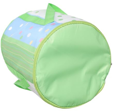 KOCKSHION Secchiello per Pediluvio Pieghevole con Isolamento da Bagno per Piedi Portatile Con Borsa Stoccaggio Verde Pois con