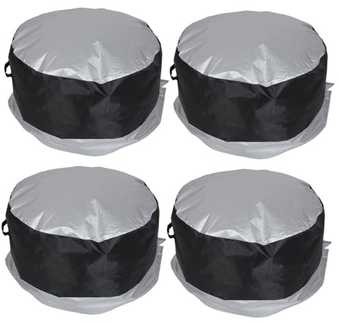 Cabilock 4piezas Protectora Llanta De Repuesto Funda para Neumático De Repuesto De Coche Mantiene Limpia La Rueda del Vehículo para Coches SUV y Caravanas