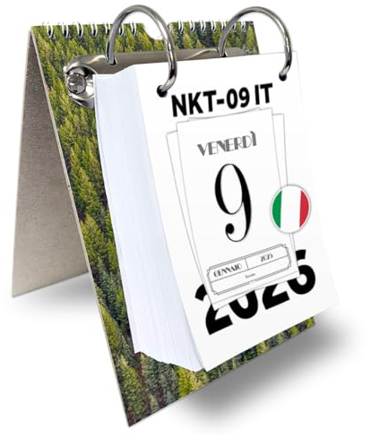 KALVOS Calendario italiano 2025, calendario da tavolo, calendario da parete, calendario da demolimento, 365 giorni, calendario giornaliero, calendario minimalista con numeri grandi (festa del nome)