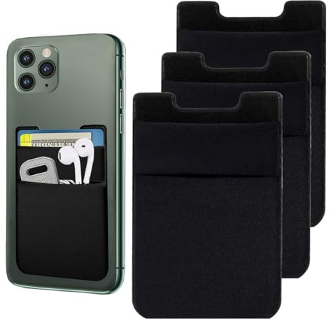 3 PCS Porta carte di credito per Cellulare, Titolare Della Carta per Cellulare Adesivo, Portafoglio per Smartphone, Porta Carte per Cellulare Adesivo Portafoglio, Wallet per Cellulare da incollare