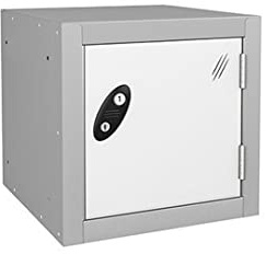 Display Boards Direct Probe Cube Metric School Metal Storage Locker White 300x300x300