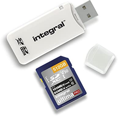 Integral USB2.0 SD Memory Card Reader Adapter - Plug & Play, Works with PC & Mac and Compatible with SD, SDXC and SDHC