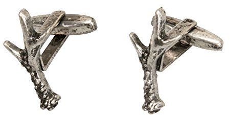 Alpenflüstern Trachten-Manschettenknöpfe Horn antik-Silber-Farben API053