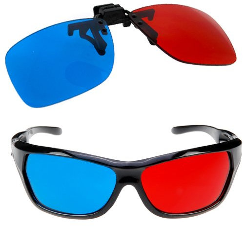 FamilyMall Rouge et Bleu 3D Lunettes 3D Stéréo Résolution