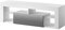 Selsey Bianko – TV Bank / TV-Schrank mit Klapptür, laminierte Platte, Weiß Matt / Grau Hochglanz, 35 x 140 x 51 cm, 5902409942118