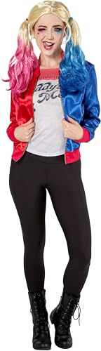 RUBIE'S KIT DEGUISEMENT HARLEY QUINN VESTE & TSHIRT ADULTE L