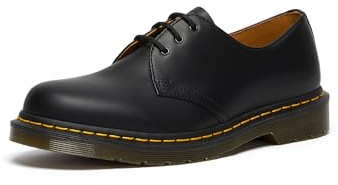 Dr. Martens 1461z Smooth Cherry, Scarpe Basse Stringate Donna, Nero Black Z Welt, 36 EU