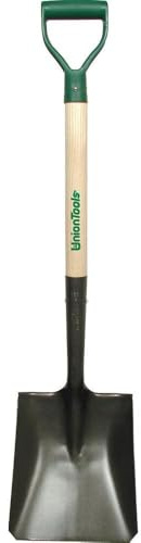 Union Tools 998241 Square Point Shovel with Hardwood Handle and D-Grip, 39-Inch