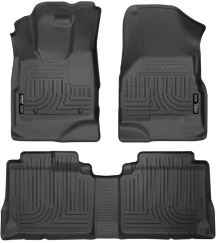 Husky Liners Weatherbeater Floor Mats | Fits 2010-2017 Chevrolet Equinox & GMC Terrain | Front & 2nd Row, 3-pc Black - 98131