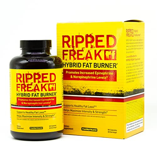 Pharmafreak Ripped Freak | Thermogenic & Metabolic Support | Energy & Focus for Training | Green Tea, Green Coffee & Plant Extracts | 60 Vegan Capsules