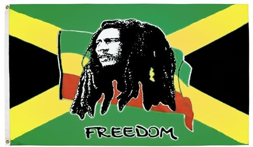 AZ FLAG Bandiera Bob Marley 150x90cm - Gran Bandiera GIAMAICANA – Giamaica 90 x 150 cm Poliestere Leggero - Bandiere