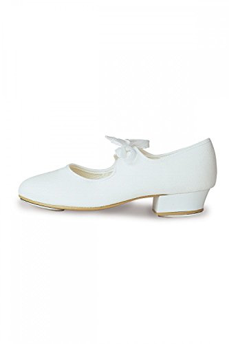 Roch Valley 'LHC' Low Heel Canvas Tap Shoe White 5 UK infant / 21.5 EU