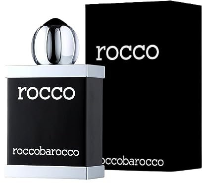 Roccobarocco - Black Man Eau De Toilette Uomo - Profumo Maschile Fresco, Inebriante e dallo Stile Raffinato, Fragranza Agrumata-Legnosa. Flacone da 100 Ml