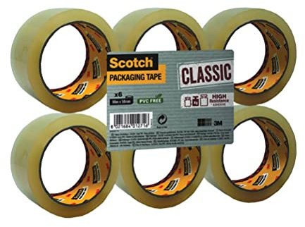 Scotch Packaging Tape 6 Rolls 50mm x 66m - Clear
