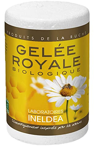 NUTRI EXPERT - Gelée Royale Bio Ecocert - 100% pure - Conditionnée en boîte isotherme sous atmosphère stérile - Renforce l'immunité - Réduit la fatigue - Pot de 25g avec cuillère doseuse intégrée