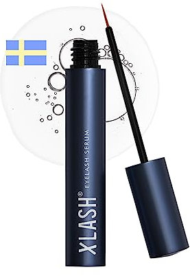 Xlash Wimpernserum Ohne Hormone 3 ml - Längere Wimpern in 30 Tagen - Skandinaviens Meistverkauftes Lash Serum - Bericht in Vogue & Forbes - aus Schweden - Wimpern Serum Schnell Wachstum