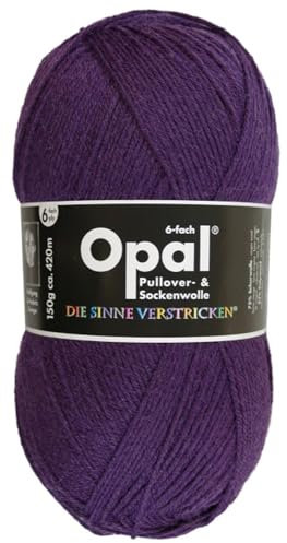 150 gr. Opal Uni Farbe 7902 violett, 6-fach, Brandneu, Sockenwolle, Strumpfwolle