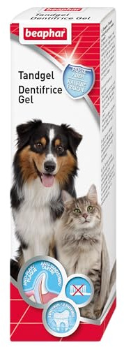 Beaphar – Gel dentifricio per cani e gatti – Pulizia dei denti senza spazzolatura o risciacquo – Lotta la placca dentale, la formazione di tartaro e l'alito cattivo – Tubo 100 g