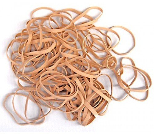 Plasticplace Rubber Bands, Size #33, 875 Count (3.5 x 1/8), 1 Lb, Durable Natural Rubber, Office & Home Use, Brown Heavy Duty Durable Trash Bags Trashbags Secure Hold Bands, Industrial Strength